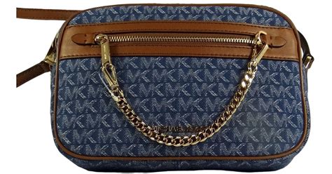 michael kors bag denim|Michael Kors denim crossbody bag.